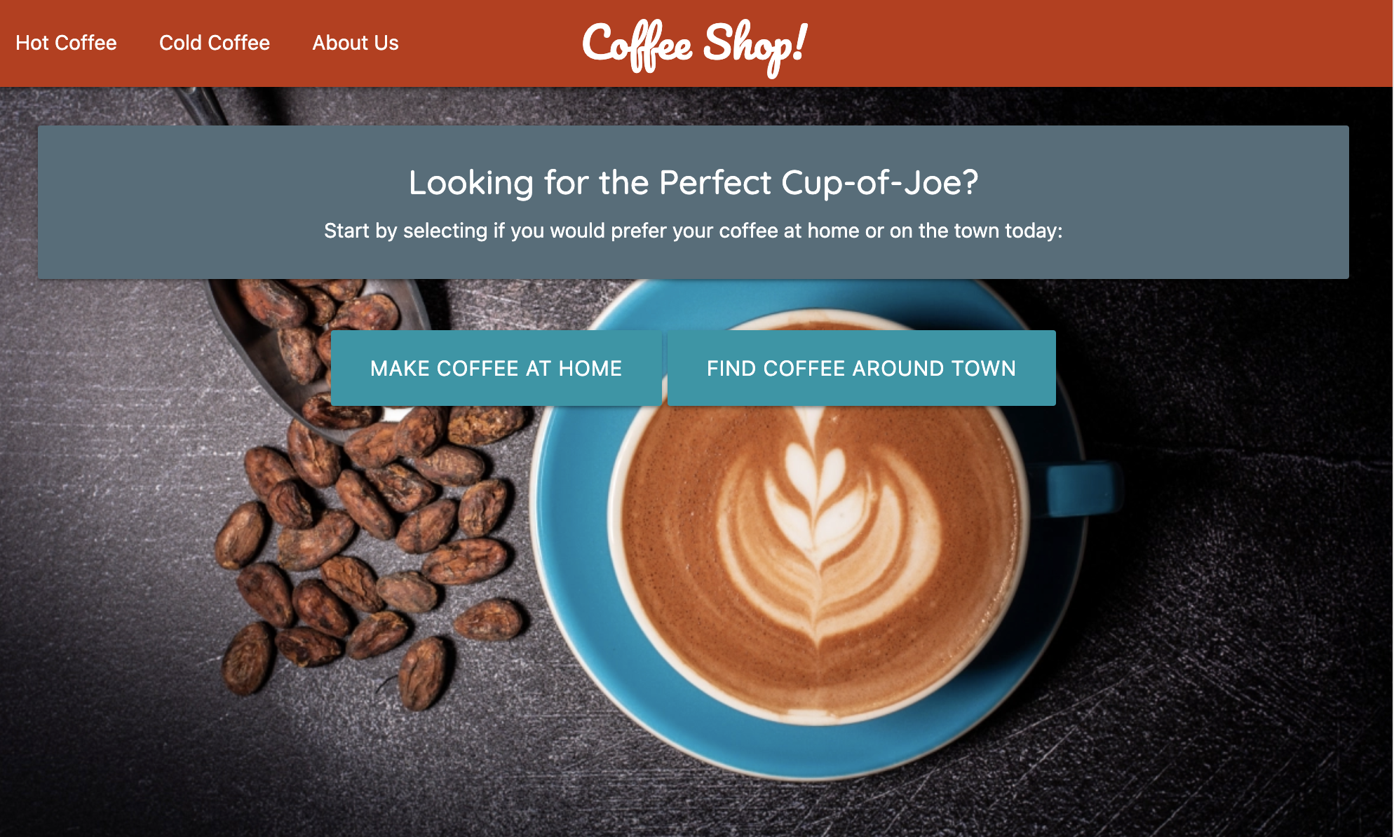 Image of Coffee Shop App